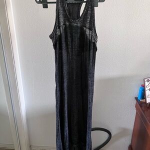 Athleta Black Heather Racerback Maxi Dress